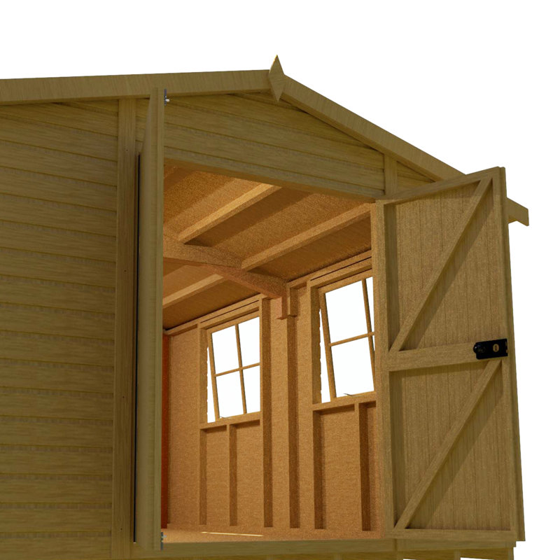 Tongue and Groove Apex Wooden Shed, No, 229cm H x 316cm W x 431cm L
