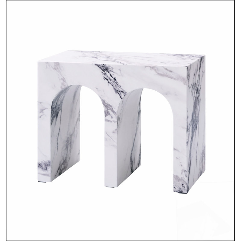 Table de bout en pierre d'ingénierie Fritzy, solutions de tables de bout modernes, collection Compact