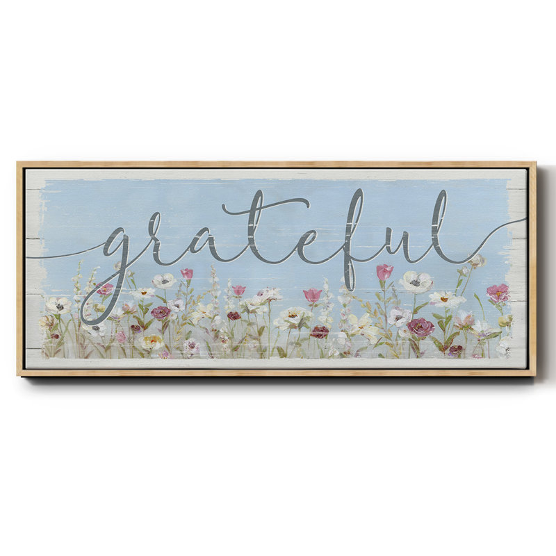 «Bloomin Around Grateful», toile encadrée, H 12 po x l 30 po