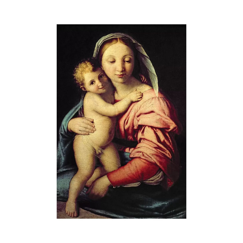 Madonna And Child by Il Sassoferrato - Wrapped Canvas Print, 30.48 cm H x 45.72 cm W