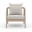 Chaise de patio en teck avec coussins Layne-128596762-128596763