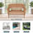Karan 52'' Wide Metal Loveseat-1472335107