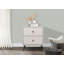 Ensemble de chambre en treillis avec lit, commode, table de chevet et commode-1067016769