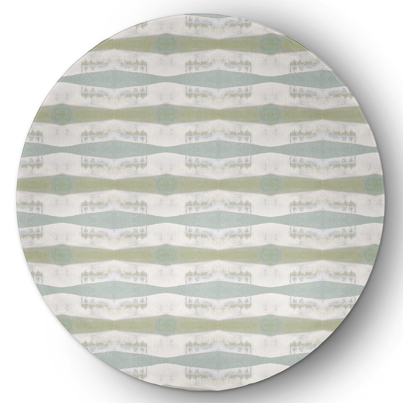 Treport Chenille Abstract Indoor Rug, Round 5'