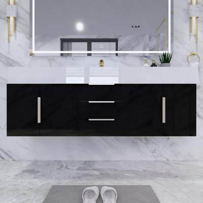 Glasgow 59'' Bathroom Vanity with Acrylic Top