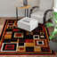 Tapis rouge à motif géométrique Vannesa-32753323