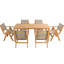 Table de salle à manger 68,9 pouces, hanches en bois, trou de parasol, convient aux espaces extérieurs et intérieurs