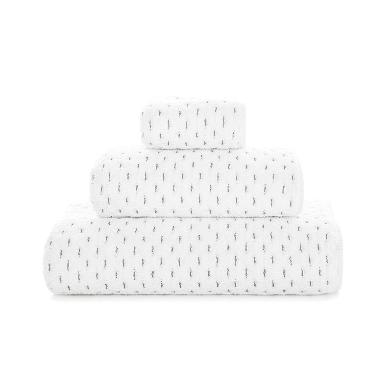 Alice Bath Tw 28"X55" Wh/Silver, Bath Towels 1-Pack