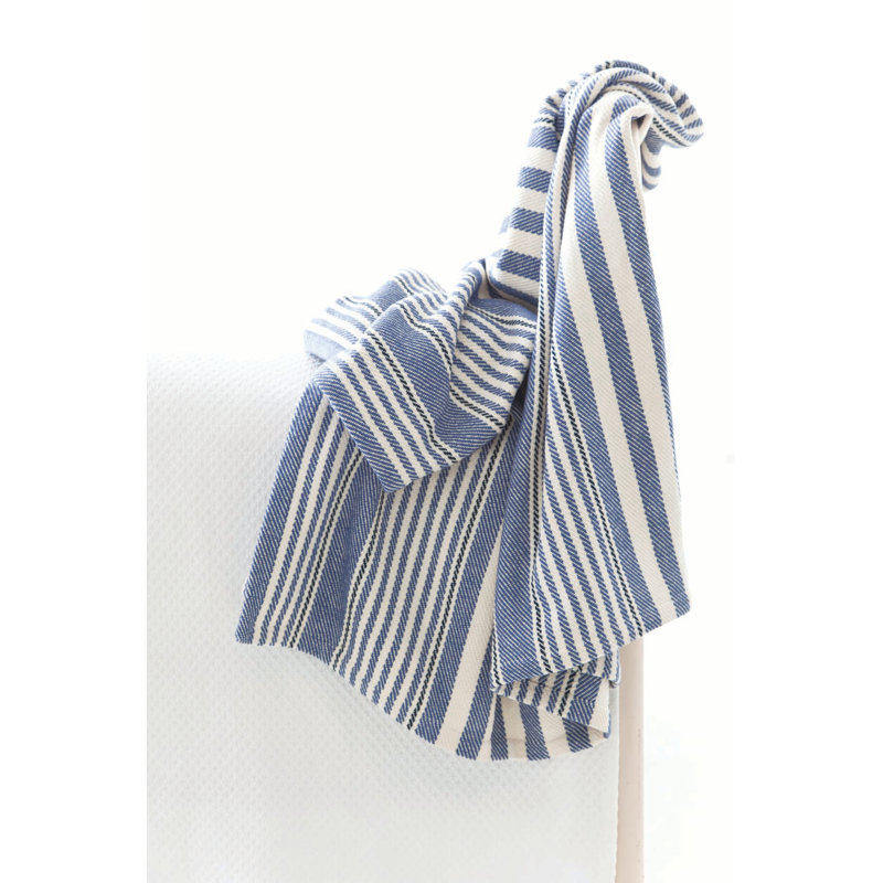Rugby Stripe Denim Throw