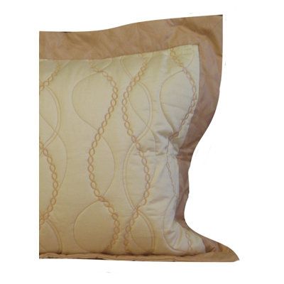COCO BOUDOIR QUILTED PILLOW PEACH/NATURAL
