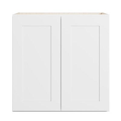 Armoire murale Modern Shaker, cadre en bouleau massif, boîte en contreplaqué de placage de bouleau, finition à base d'eau matte douce, tablette réglable, plusieurs largeurs (12 po à 39 po)