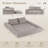 Boneless Sleeper Sofa Modular Sofa Bed, 3-In-1 Convertible Sofa Bed with Chenille Fabric, High Density Sponge - No Assembly Required & Removable Cover-1095863164