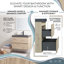 Meuble-lavabo suspendu flottant en mélamine de bois de 30 po avec lavabo intégré en résine et sable de quartz, quincaillerie de qualité supérieure à fermeture en douceur, aménagement de rangement intelligent et spacieux (entièrement assemblé)-97827218