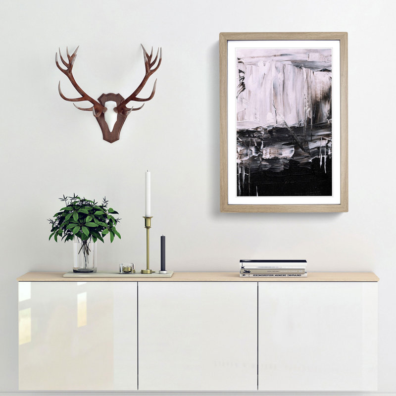 Abstract Vol.392 by S.Johnson - Picture Frame Painting Print, Oak Framed, 65cm H x 48cm W x 2cm D