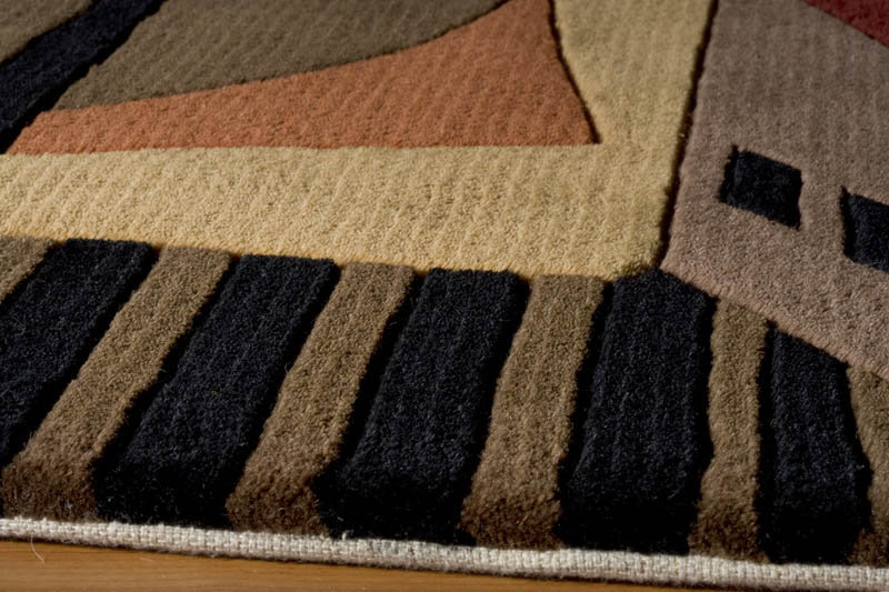 New Wave Wool Abstract Area Rug, Rectangle 8' x 11'