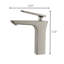 Robinet de lavabo à poignée simple à finition nickel brossé
