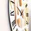 Coups de pinceau abstraits aux couleurs terreuses - Horloge murale moderne-1880300329