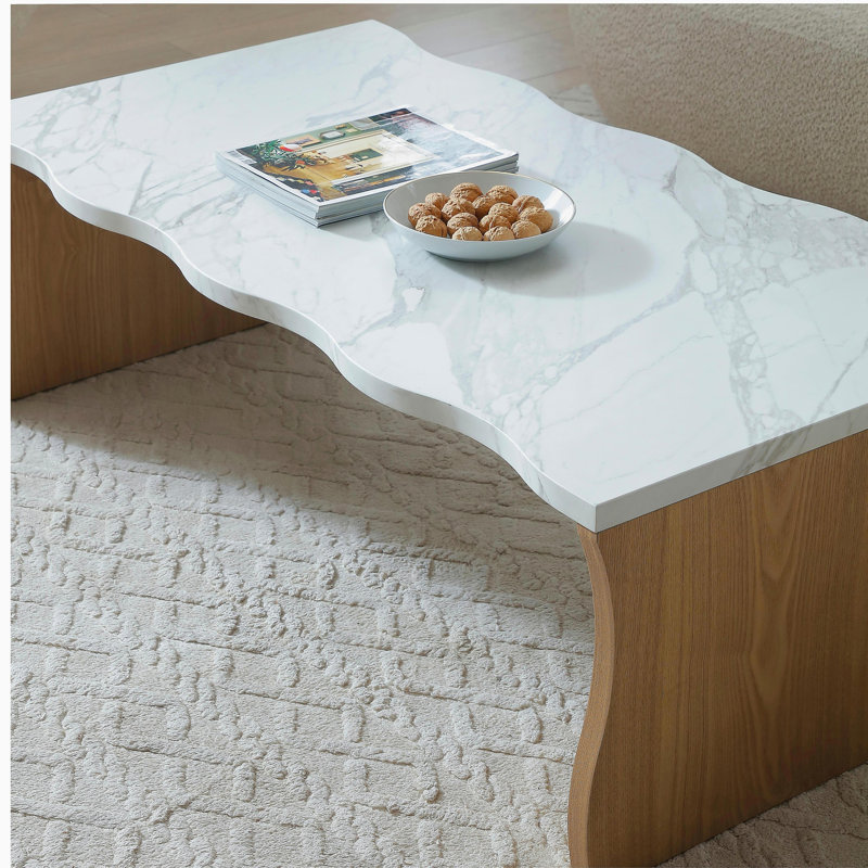 Table basse 47,24 po Whisper of Waves, Bois naturel