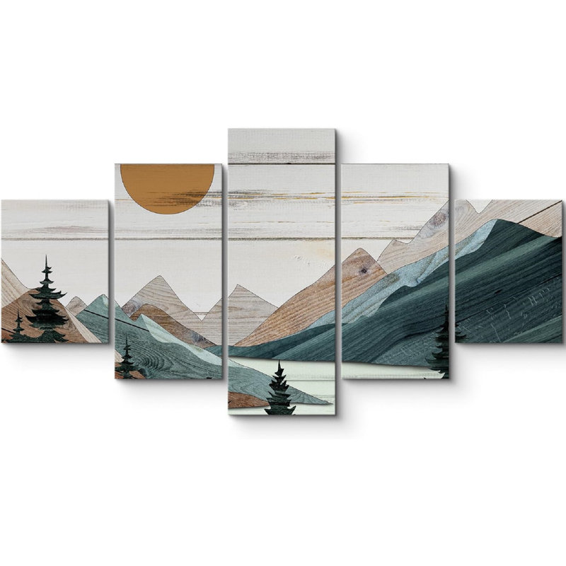 Impression sur toile 5 pièces Western