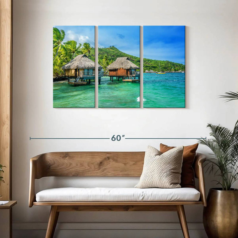 Gillard Bora Bora Beach House, H 28 po x l 45 po
