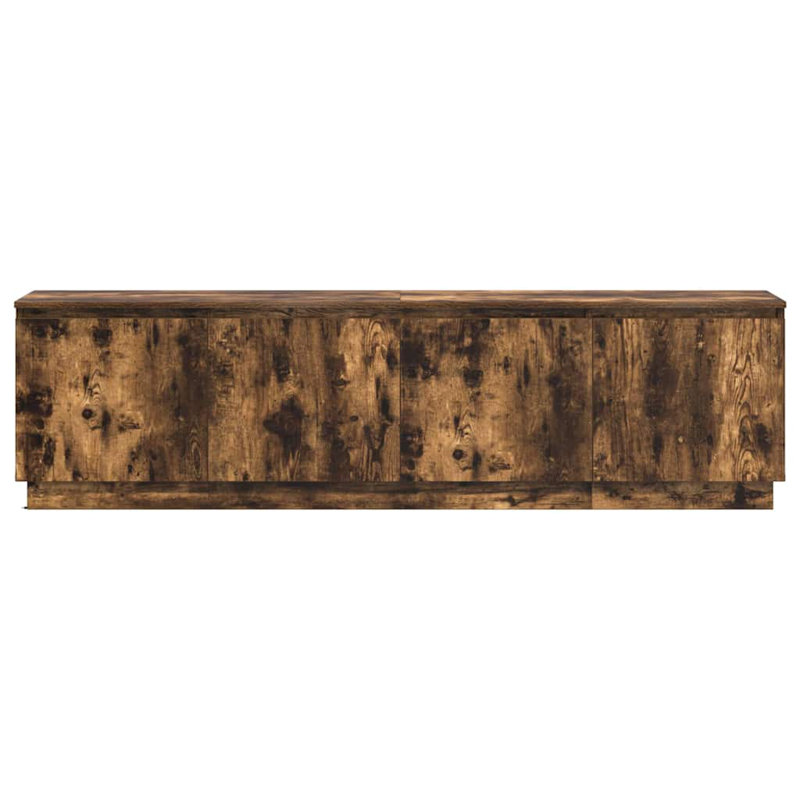TV Cabinet With LED 180 X 38 X 49 Cm Engineered Wood, Smoked Oak