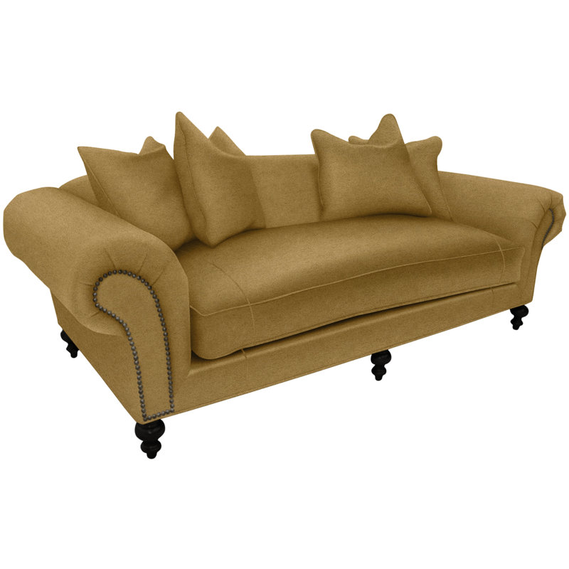 Ranch House Leather Sofa, Coffee Bean, 109-12, Athos Black