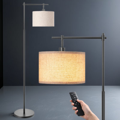 Lampe sur pied à intensité variable avec télécommande, 5 températures de couleur, lampe sur pied moderne pour chambre à coucher, salon, bureau, ampoule DEL incluse
