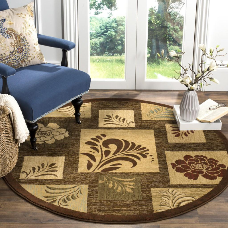 Klose Floral Brown Area Rug