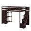 Lit mezzanine simple avec tiroirs et escaliers-2102937899
