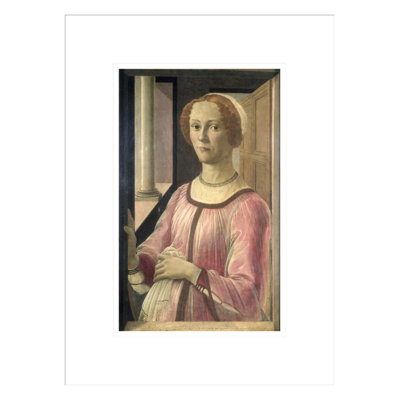 Smeralda Bandinelli, grand-mère du sculpteur Baccio Bandinelli c.1471 par Sandro Botticelli, reproduction sur toile encadrée
