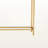 Hollis Console Table in Glam Gold Finished Metal, Mirrored Glass, 31.39'' H X 59.54'' W X 9.89'' D