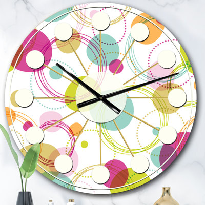 Retro Circular Design I - Mid-Century Modern wall clock