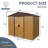8Ft X 4Ft Outdoor Metal Storage Shed With Sliding Door And Foundation For Backyard-123513288