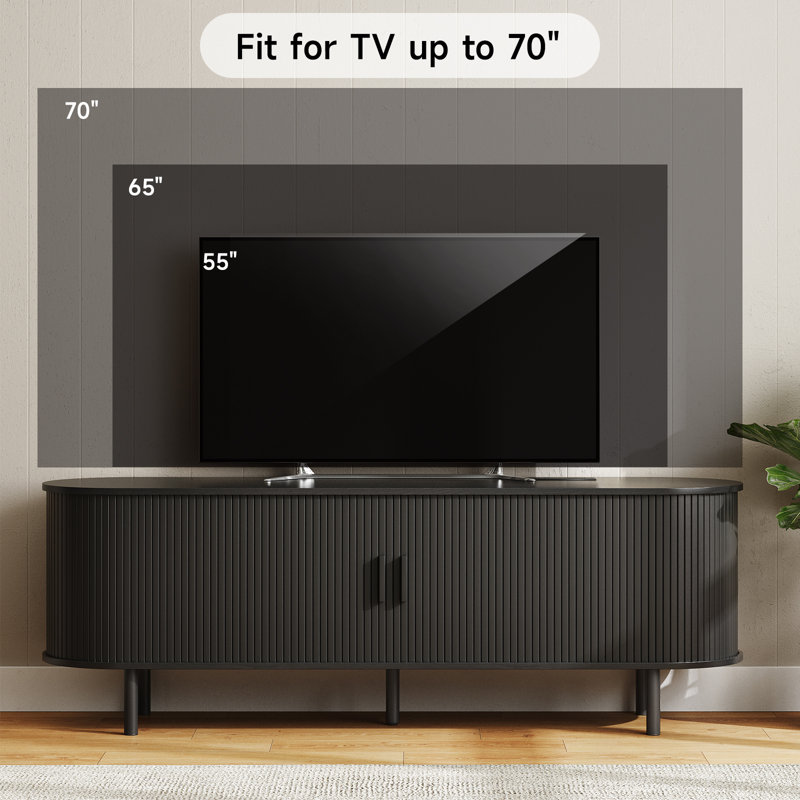Modern TV Stand for 55''-80'' TVs with Storage