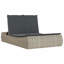 Chaise longue double avec coussins en rotin de polyester-36018926-36018927