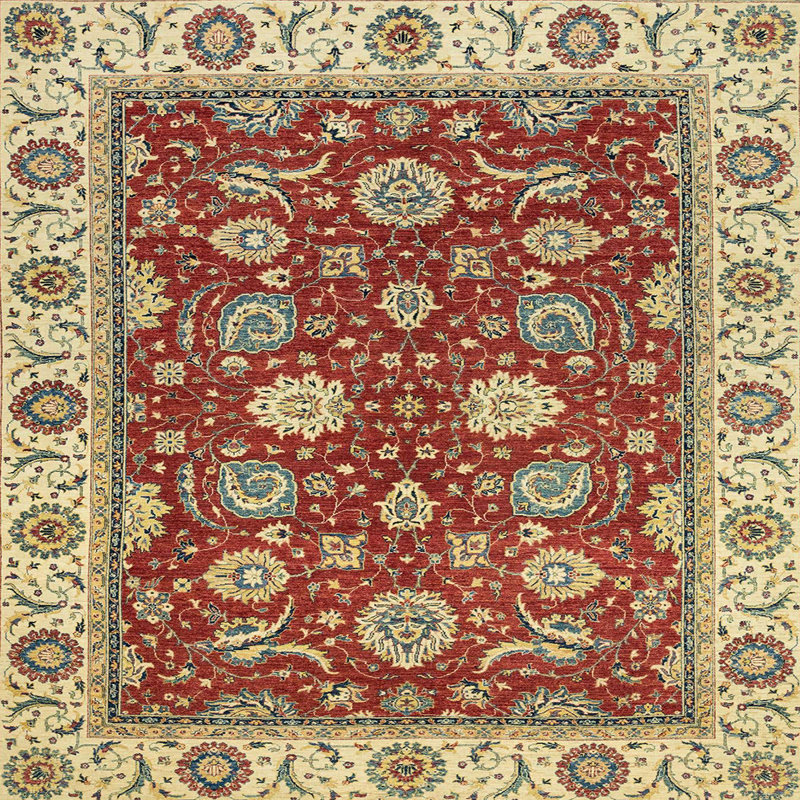 Abstract Indoor Rug, Square 7'