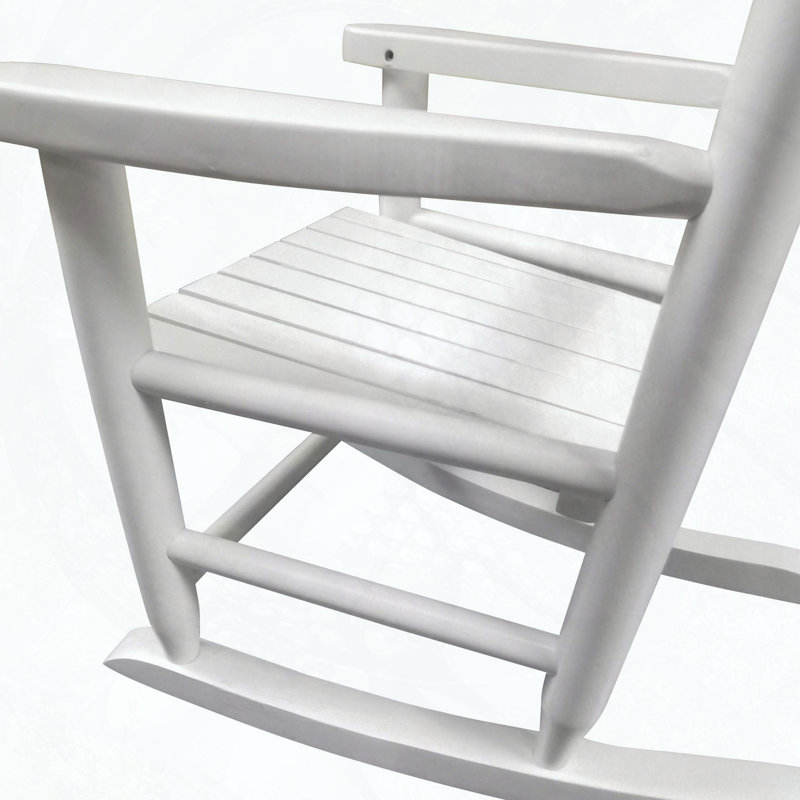 Children's Solid Hardwood White Rocking Chair, White