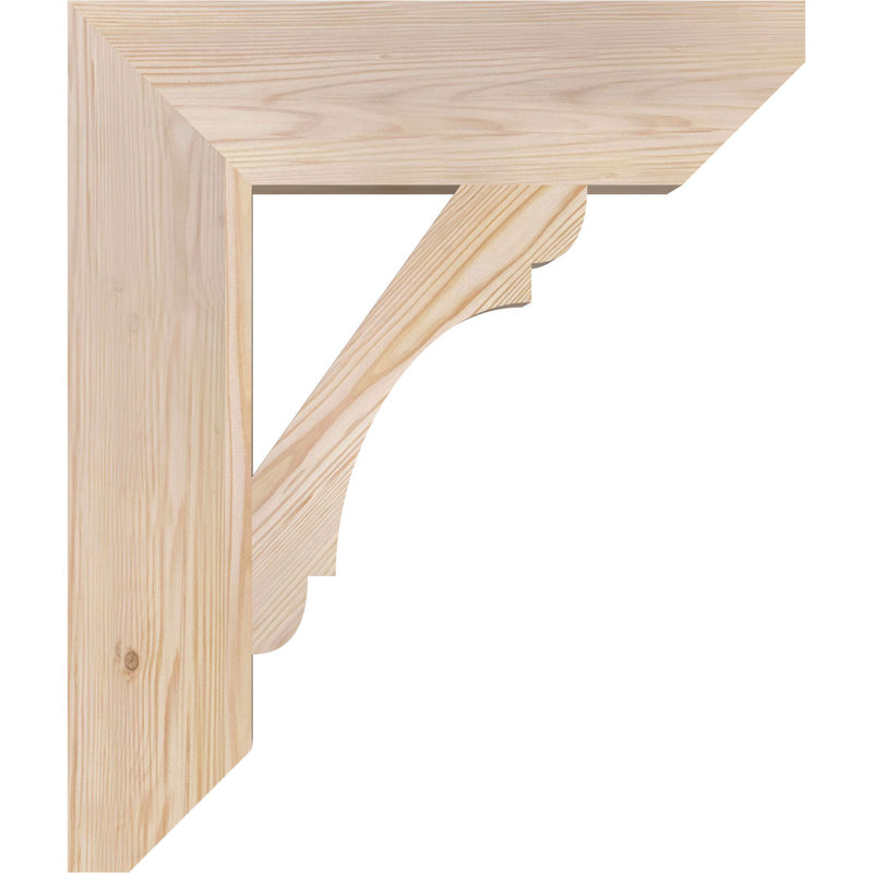 Support en bois / corbeau, Douglas (lisse), H 26 po x l 5,5 po x P 22 po