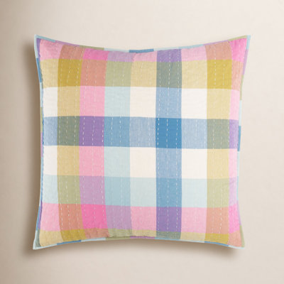Plaid Cotton Pillow Sham