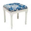 Tabouret de coiffeuse en lin gris avec pivoine grise-1283452774-1283452793
