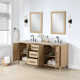 Alsup 72" Double Bathroom Vanity with Marble Top