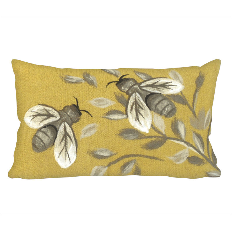 Visions III Bees Rectangular Pillow Cover & Insert, Gold