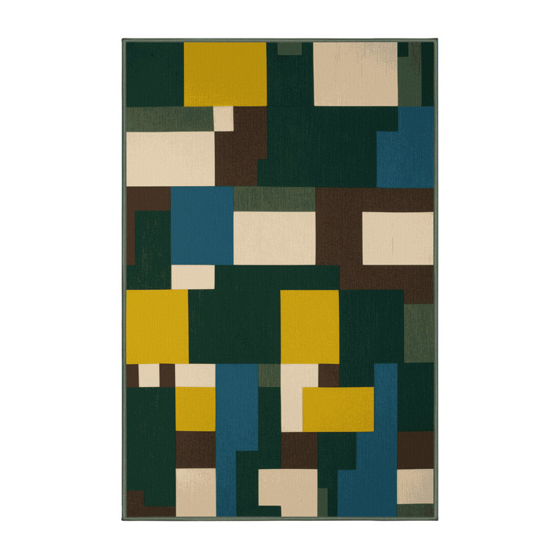 Fractured Fields Rug, Rectangle 5' x 8'