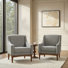 Fauteuil l 28,7 po Arshanti avec pieds en bois massif