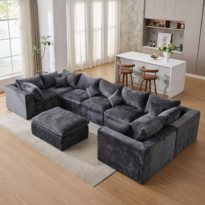 Canapé modulaire surdimensionné rembourré à compression