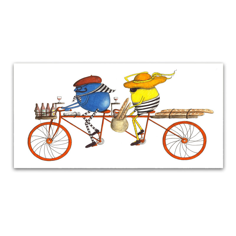 Humorous Lemon and Blueberry Picnic Canvas Art Print