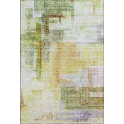 Premium Machine Washable Nigel AMF1067 Squares Rug