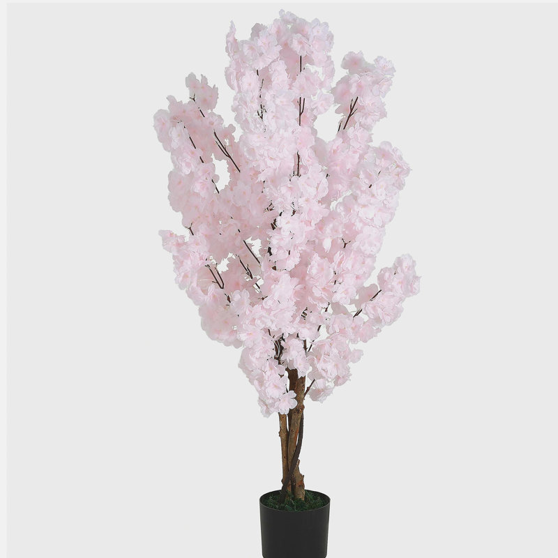 43" Artificial Cherry Blossom Tree with Black Plastic Pot