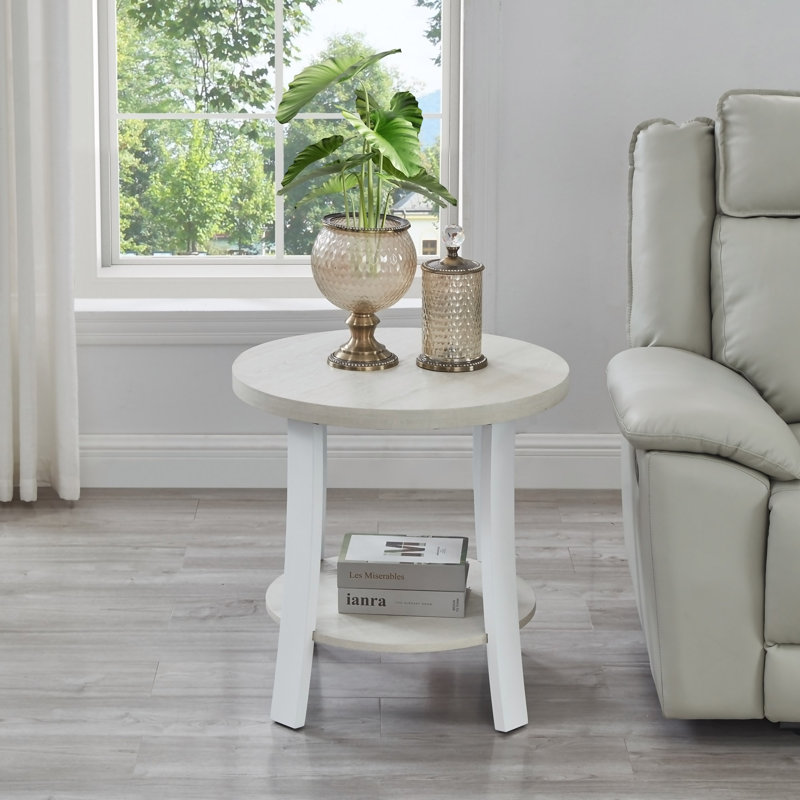 Table de bout Anze, Blanc