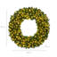 Artificial Pre-Lit Fir Christmas Wreath Decoration w/ LED Lights, 930 Tips, Power Plug-In-967793161